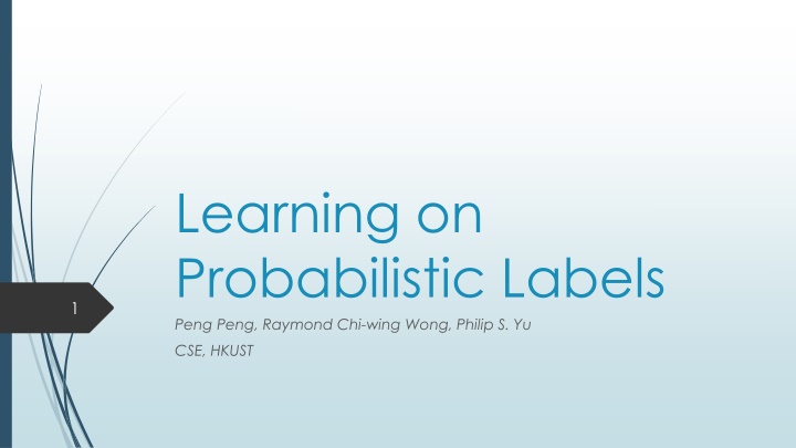 learning on probabilistic labels peng peng n.w