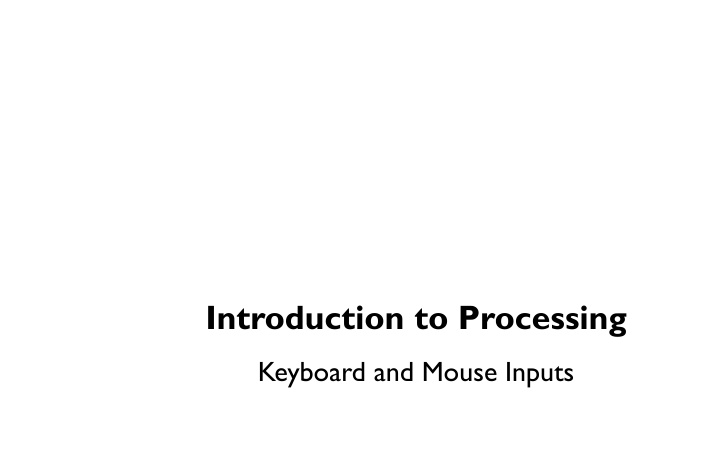 introduction to processing n.w