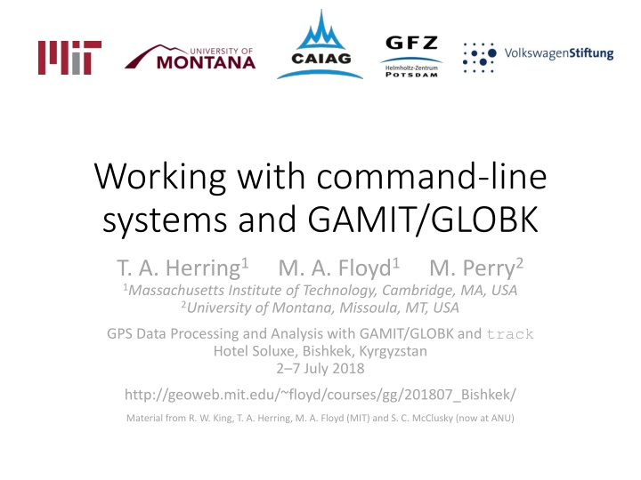working with command line systems and gamit globk n.w