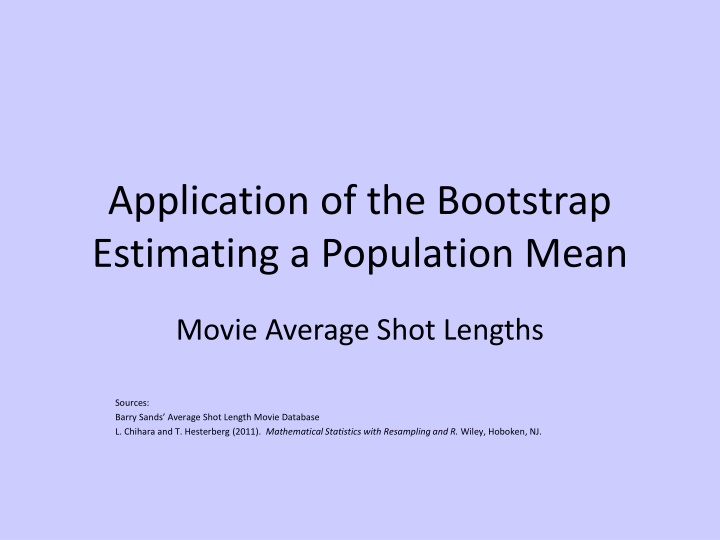 application of the bootstrap estimating n.w