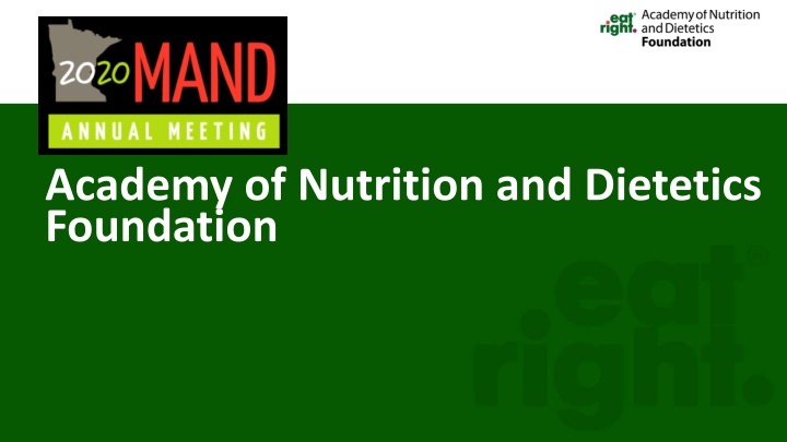 Nutrition and Dietetics Foundation Scholarship Program