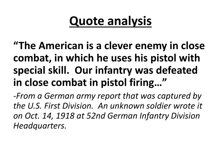 quote analysis n.w