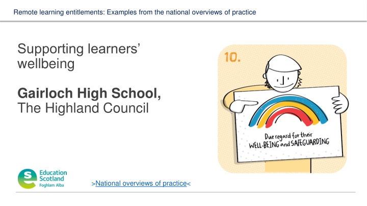 remote learning entitlements examples from n.w