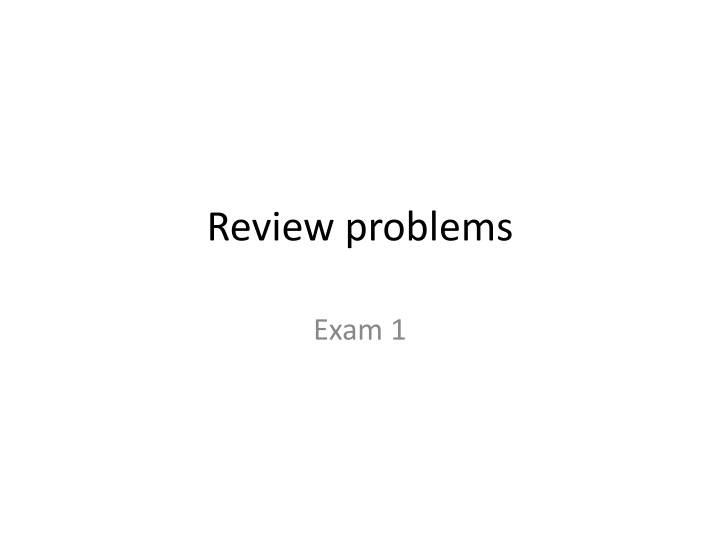 review problems n.w