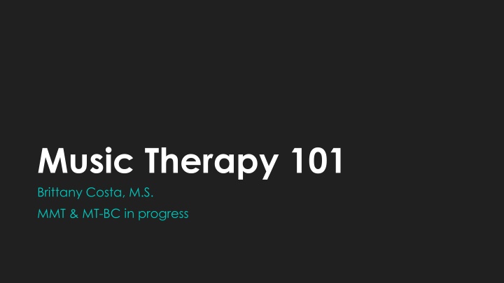 music therapy 101 brittany costa n.w