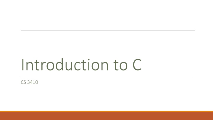 introduction to c n.w