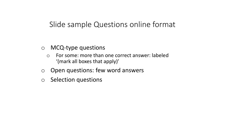 slide sample questions online format n.w