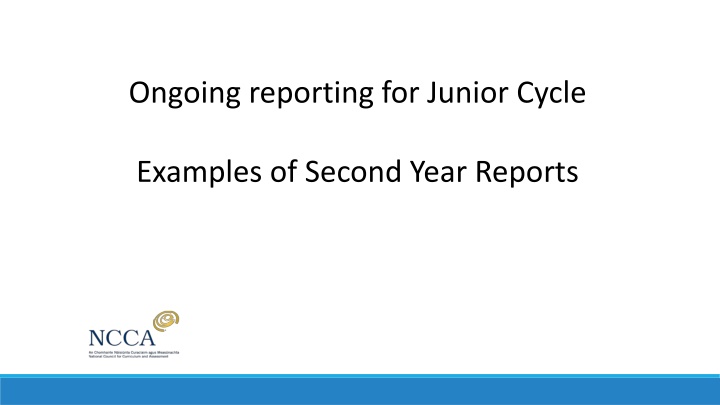 ongoing reporting for junior cycle n.w