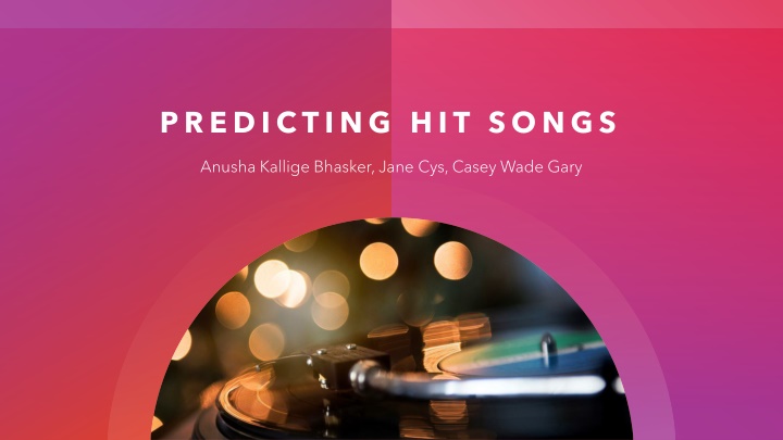 predicting hit songs n.w