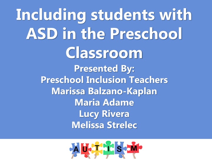 including students with asd in the preschool n.w