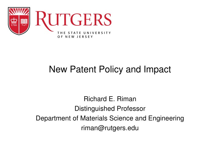 new patent policy and impact n.w