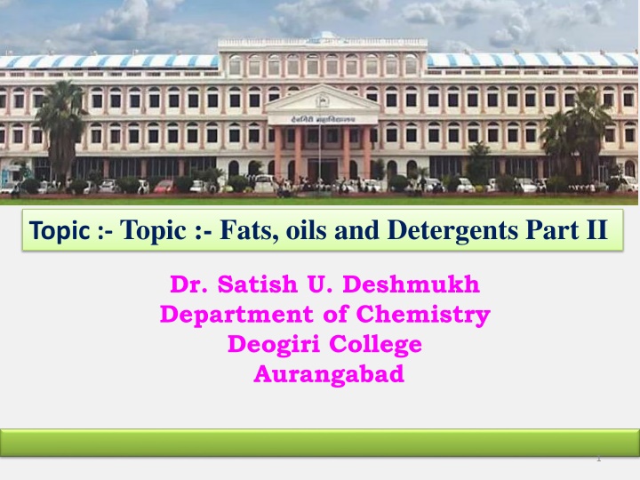 topic topic fats oils and detergents part ii n.w