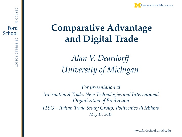 comparative advantage and digital trade n.w