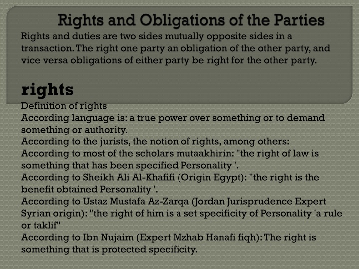rights and duties are two sides mutually opposite n.w
