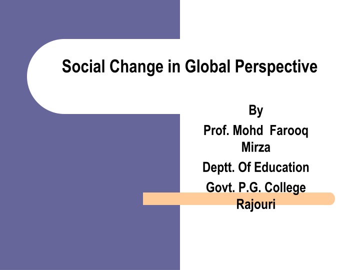 social change in global perspective n.w
