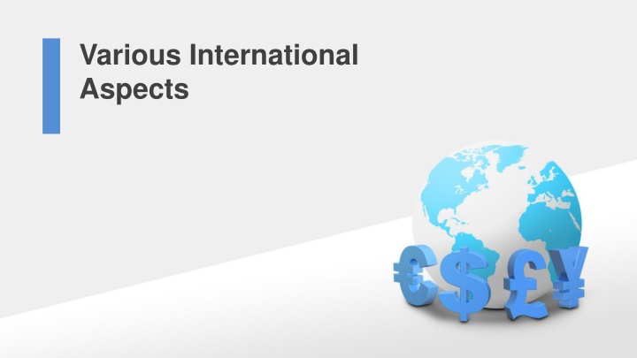 various international aspects n.w