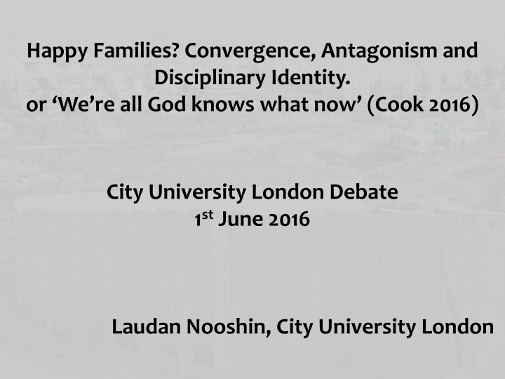 happy families convergence antagonism n.w