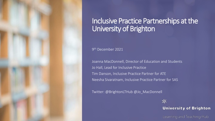 inclusive practice partnerships at the inclusive n.w