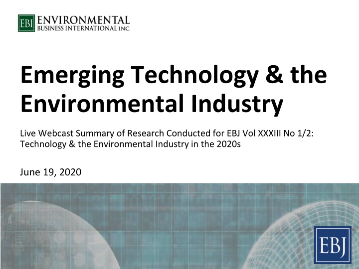 emerging technology the environmental industry n.w