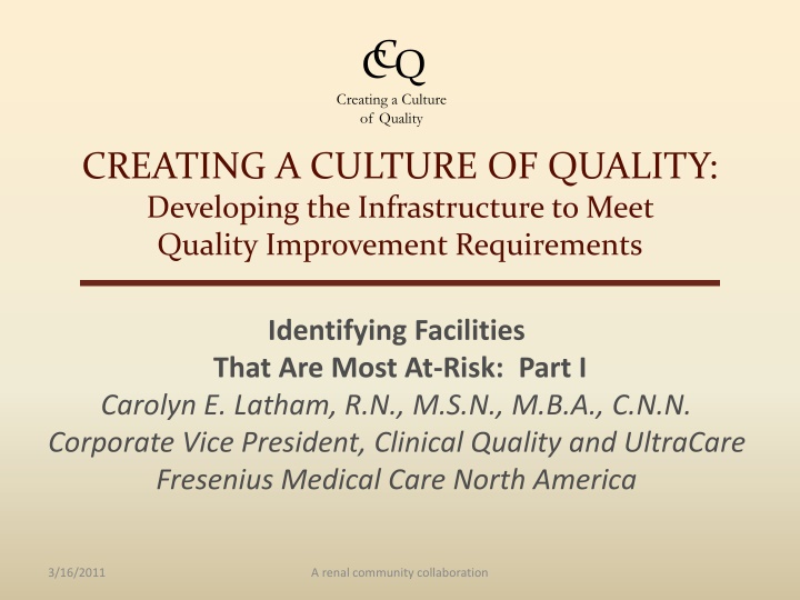 cc q creating a culture of quality n.w