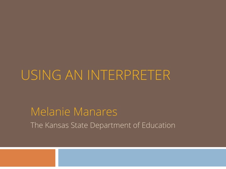 using an interpreter n.w