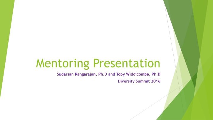 mentoring presentation sudarsan rangarajan n.w