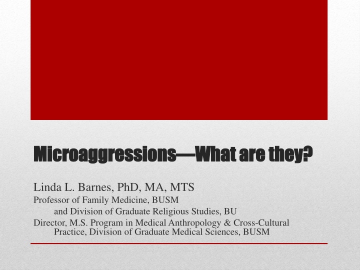 Microaggressions and Their Impact
