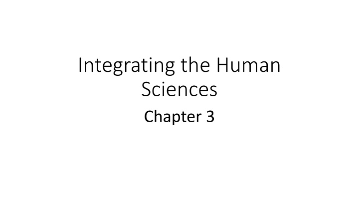integrating the human sciences chapter 3 n.w