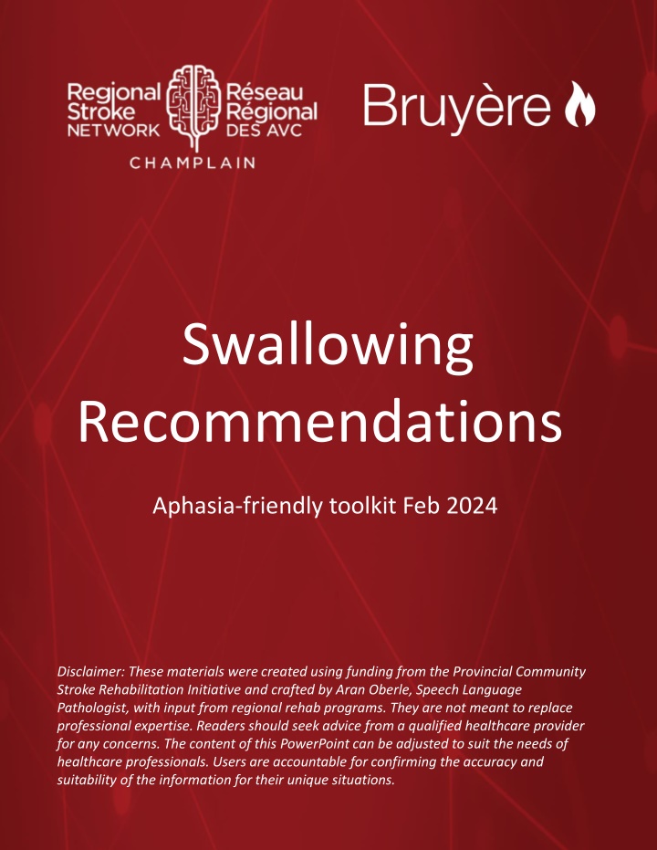 swallowing recommendations n.w