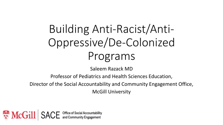 building anti racist anti oppressive de colonized n.w