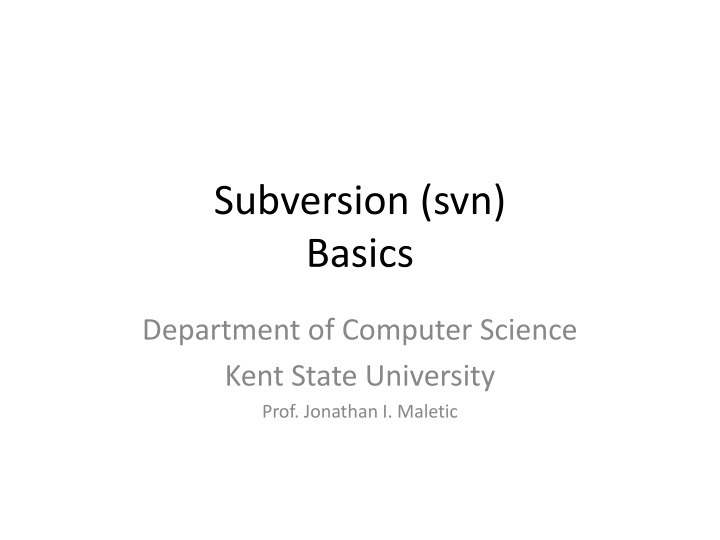 subversion svn basics n.w