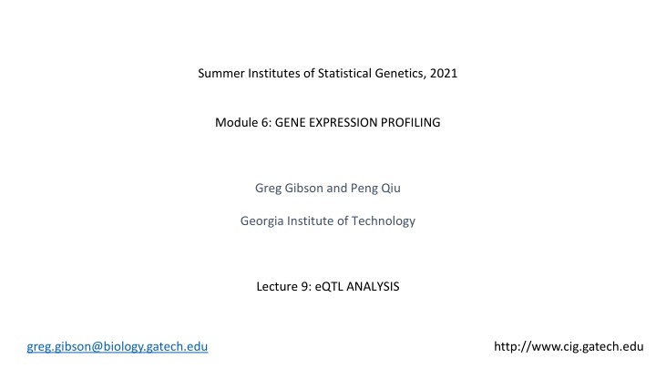 summer institutes of statistical genetics 2021 n.w