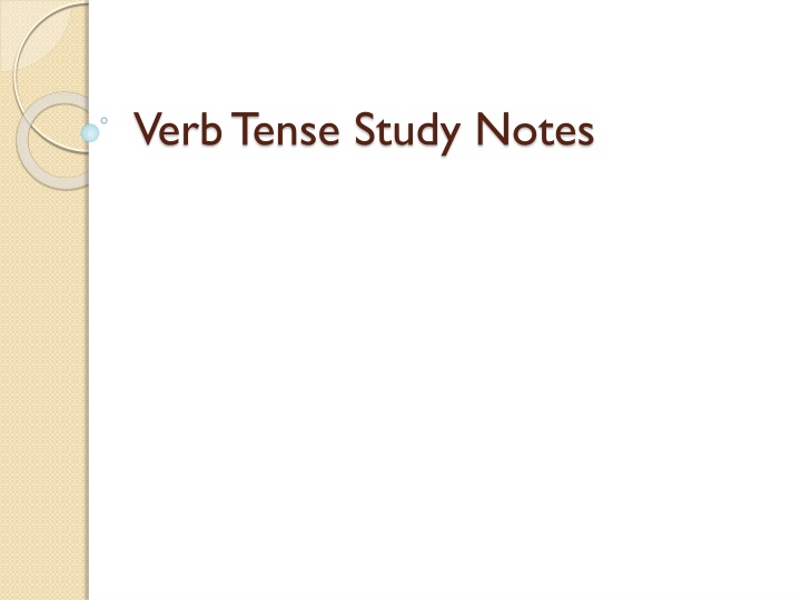 verb tense study notes n.w