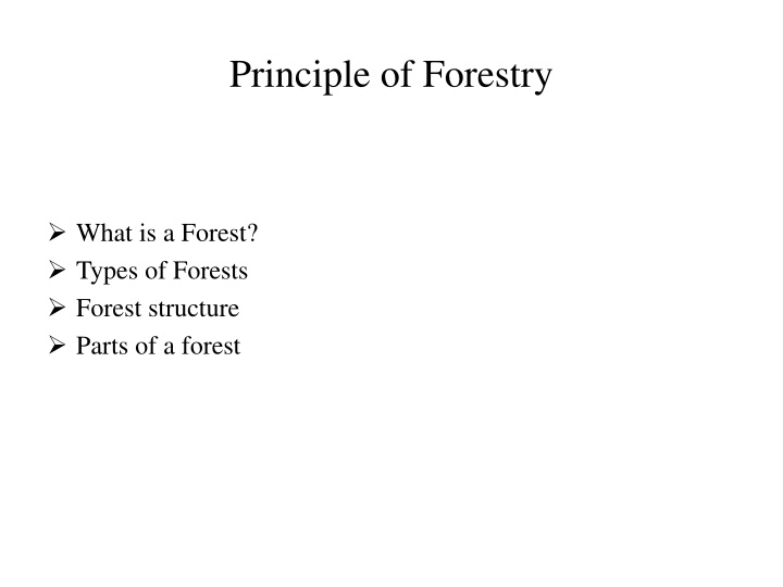 principle of forestry n.w