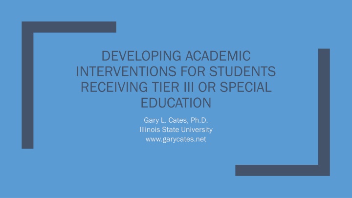 developing academic interventions for students n.w