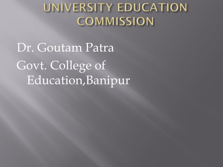 dr goutam patra govt college of education banipur n.w