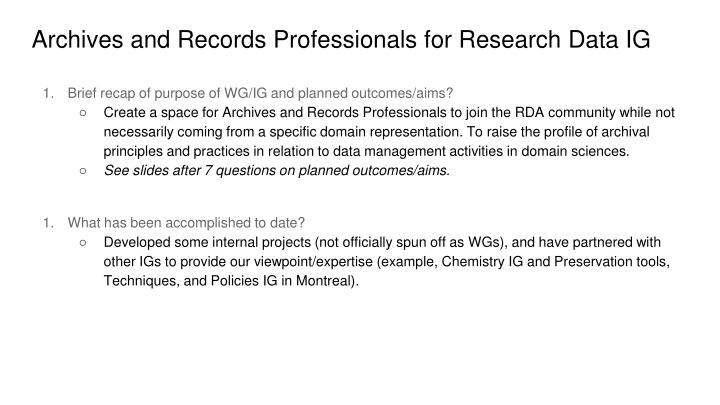 archives and records professionals for research n.w