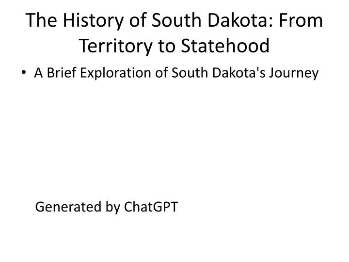 the history of south dakota from territory n.w