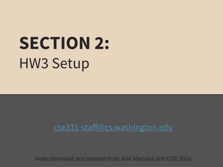 section 2 hw3 setup n.w