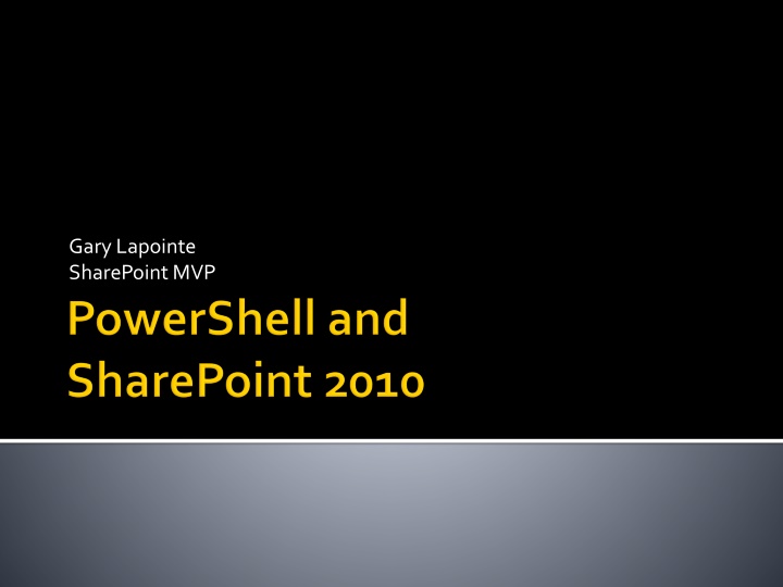 gary lapointe sharepoint mvp n.w