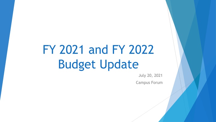 fy 2021 and fy 2022 budget update n.w