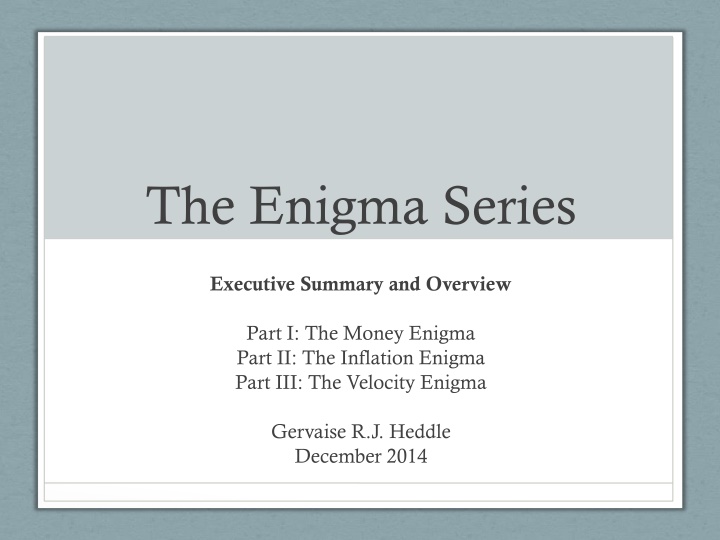 the enigma series n.w