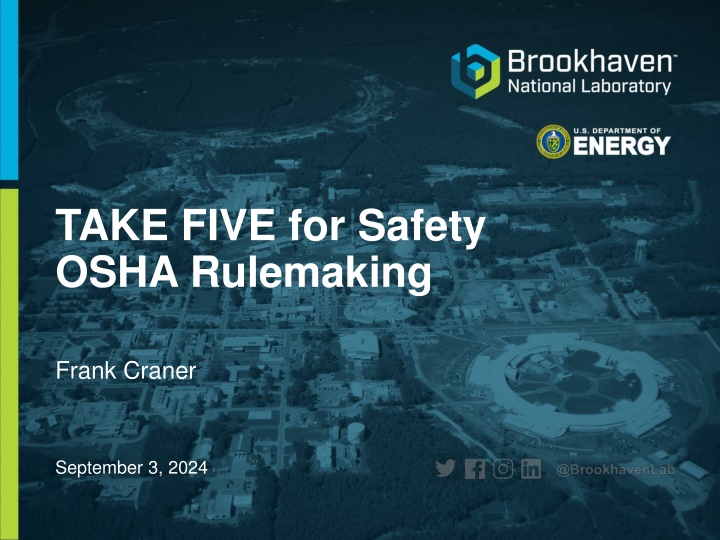 take five for safety osha rulemaking n.w