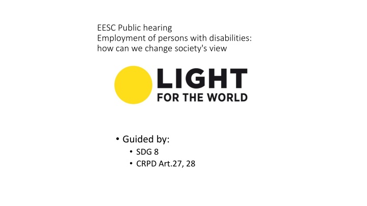 eesc public hearing employment of persons with n.w