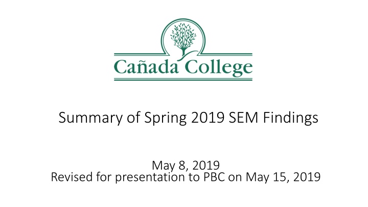 summary of spring 2019 sem findings n.w