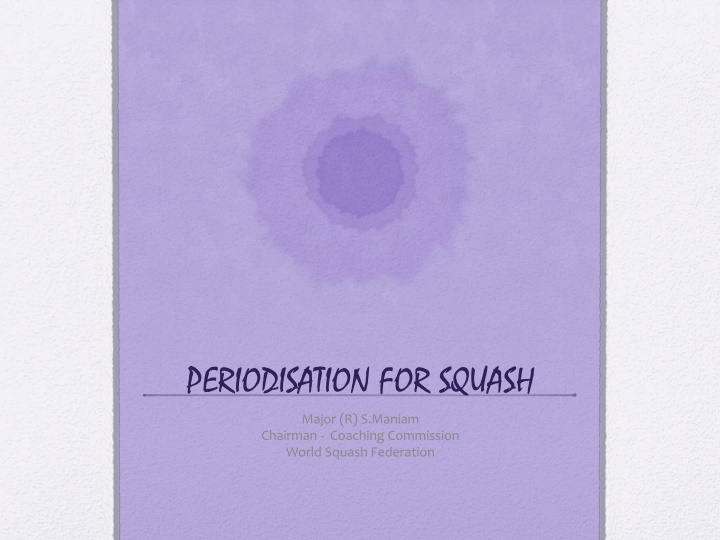 periodisation for squash n.w