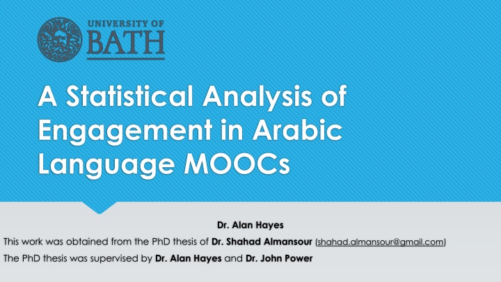 a statistical analysis of engagement in arabic n.w