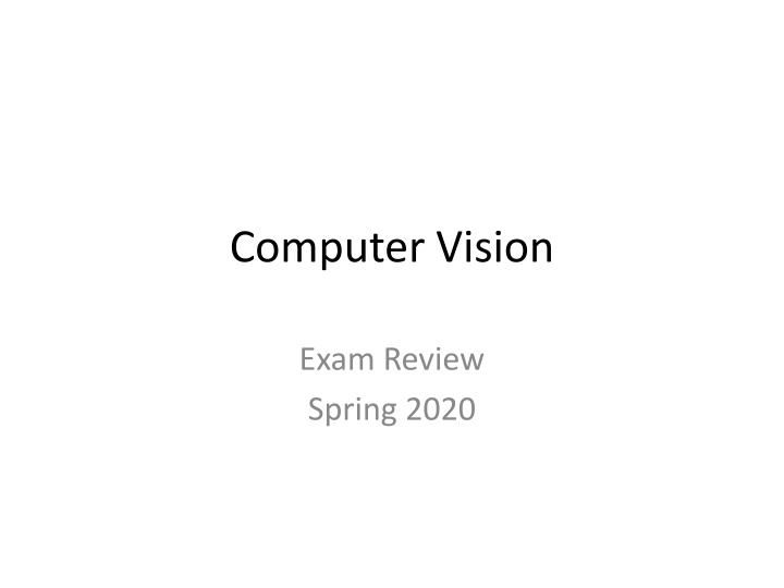 computer vision n.w