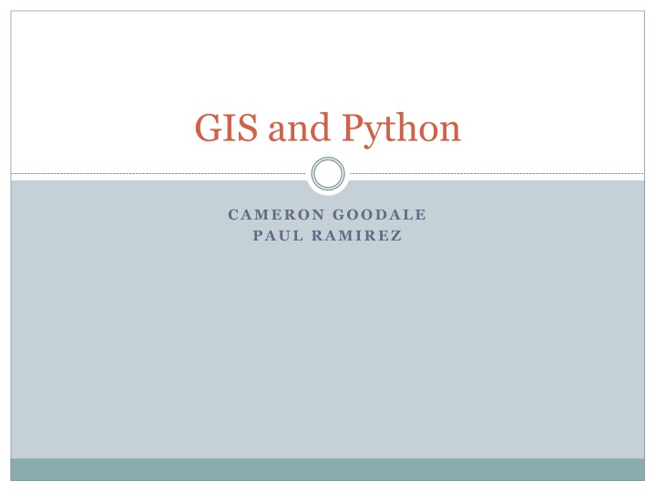 gis and python n.w