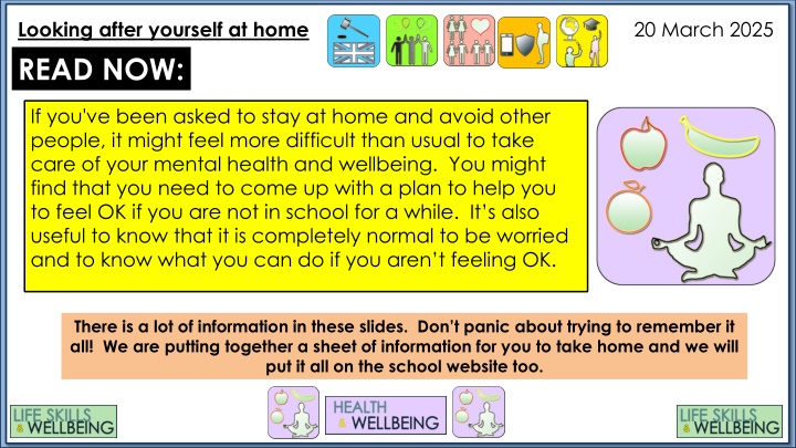 looking after yourself at home n.w